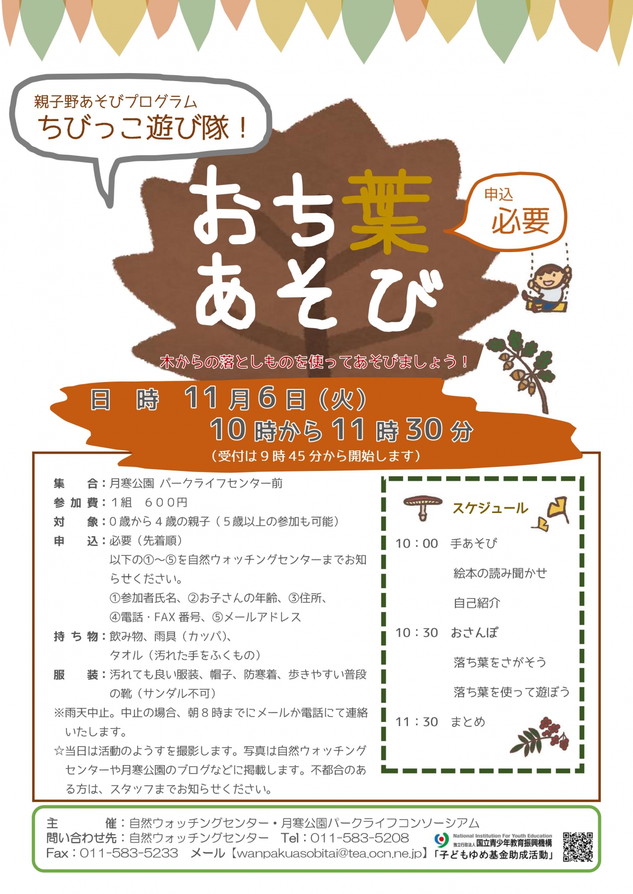 ちびっこ遊び隊 落ち葉あそび