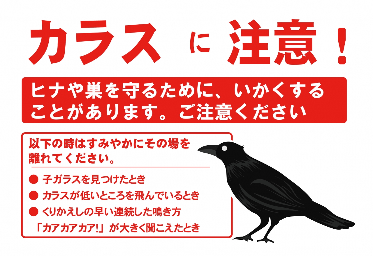 カラスに注意の図1